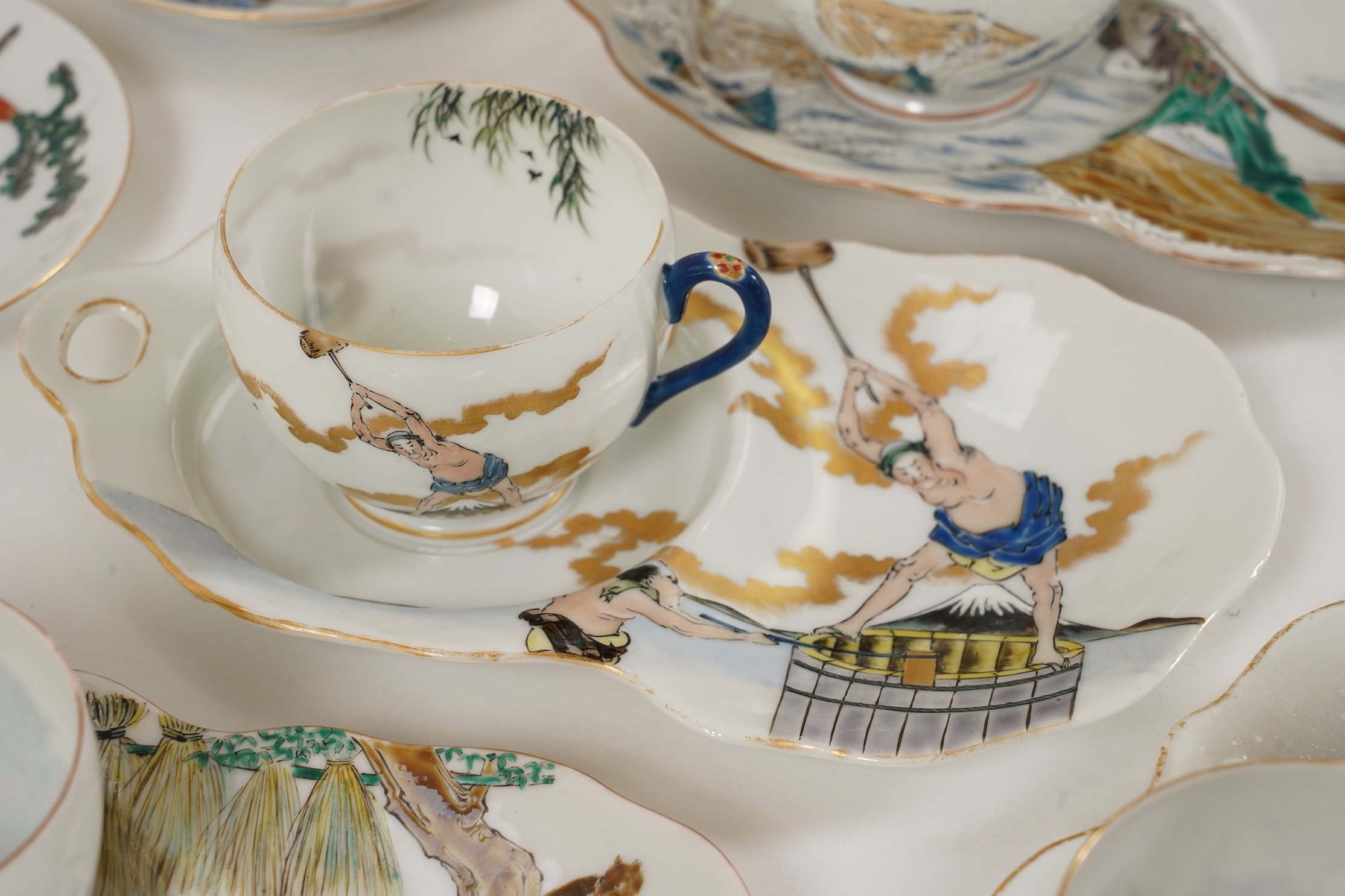 Shoko Takebe for Thomas B. Blow, a fine Japanese eggshell porcelain tea and coffee set, dated 1905